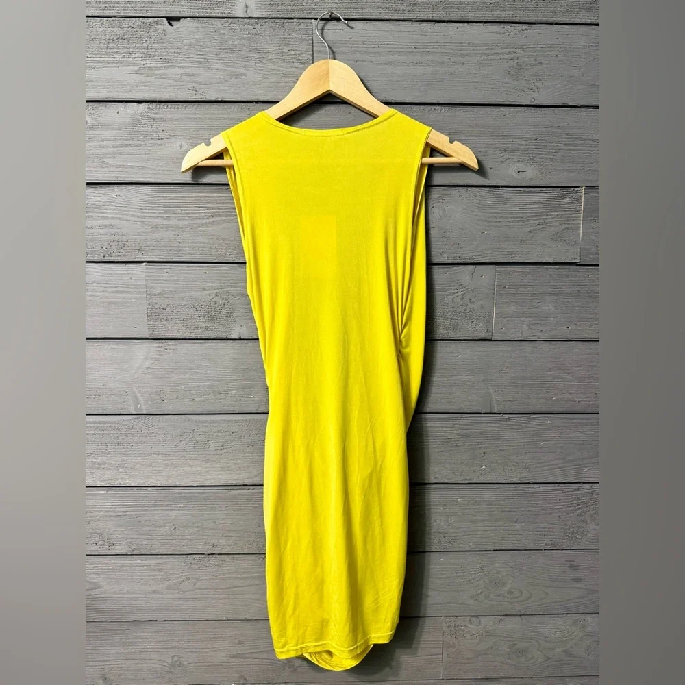 NWT Missguided Lime Slinky Drape Front Mini Dress Sz US/2 Sexy Cocktail Party - Picture 8 of 12
